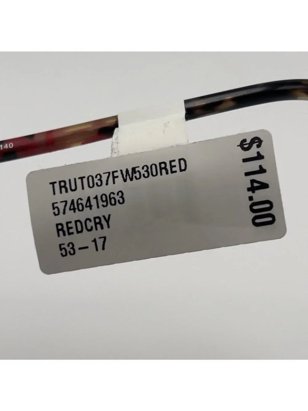 True Religion TRU T037 Eyeglass Frames Full Square Red Black Marble 53-17-140